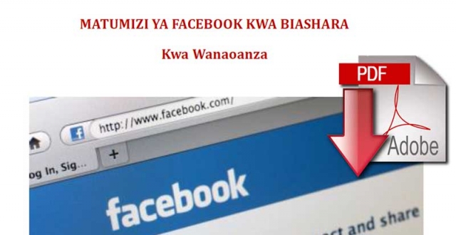 KITABU: Matumizi bora ya Facebook kwa Biashara
